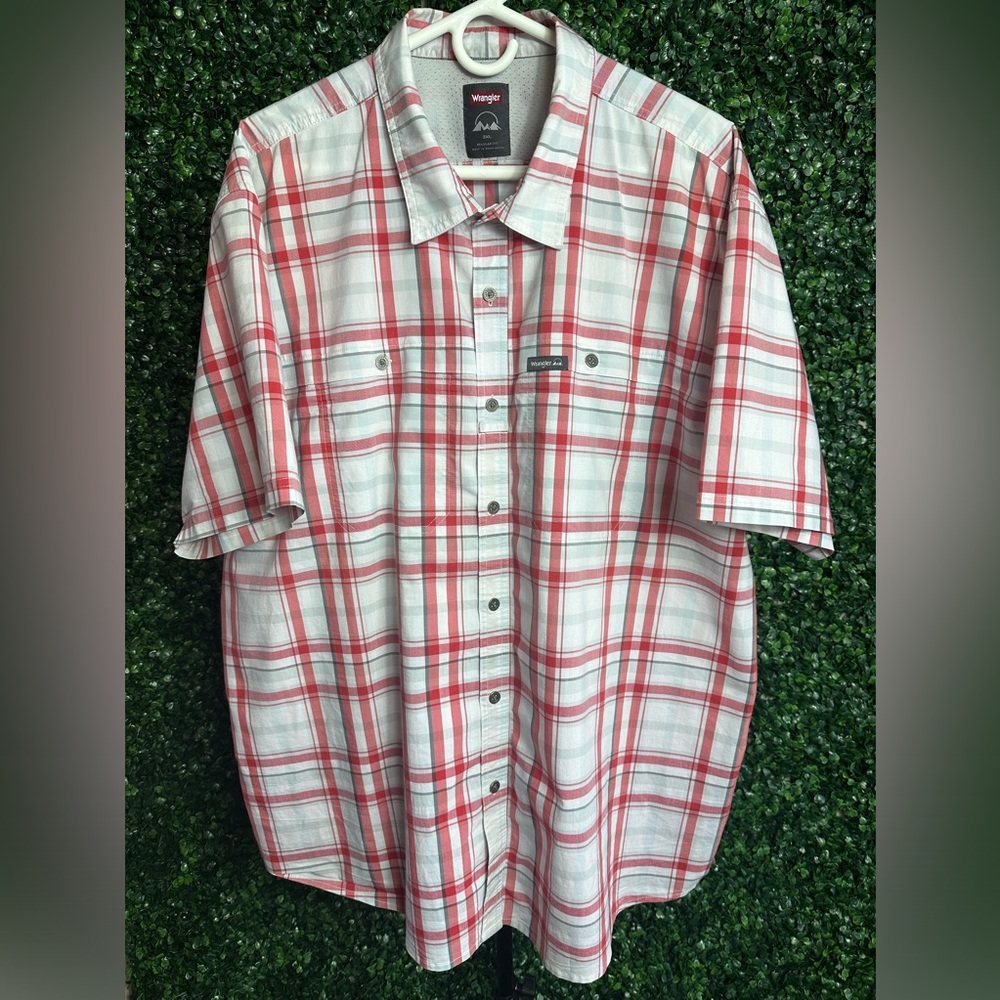 Wrangler Men's 3XL Outdoor Short Sleeve Utlity Camp Shirt